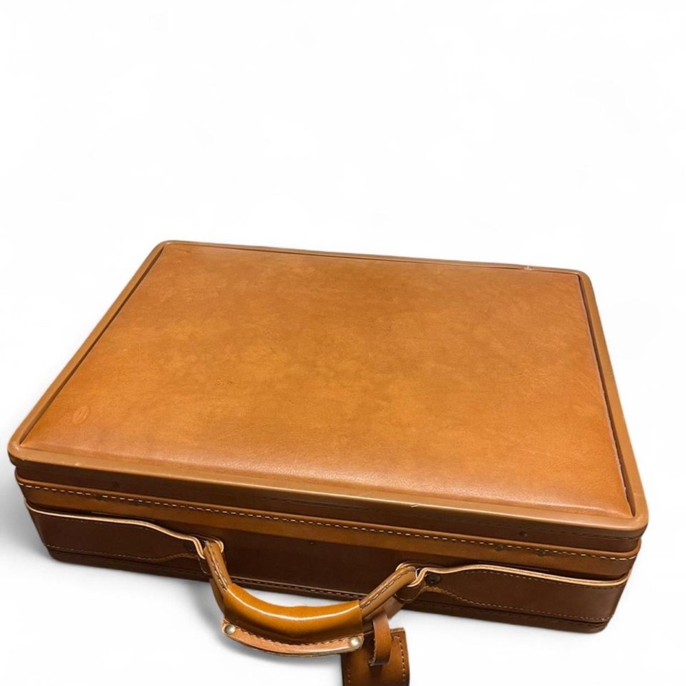 Hartmann Belting Leather Suitcase Vintage Travel Luggage Brown 26"x19"x8"